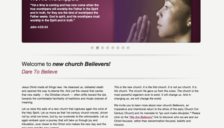 new church Believers website