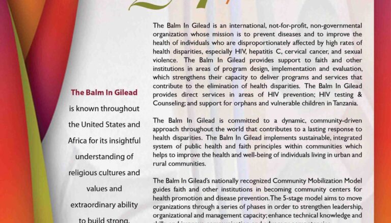The Balm In Gilead Mission Document